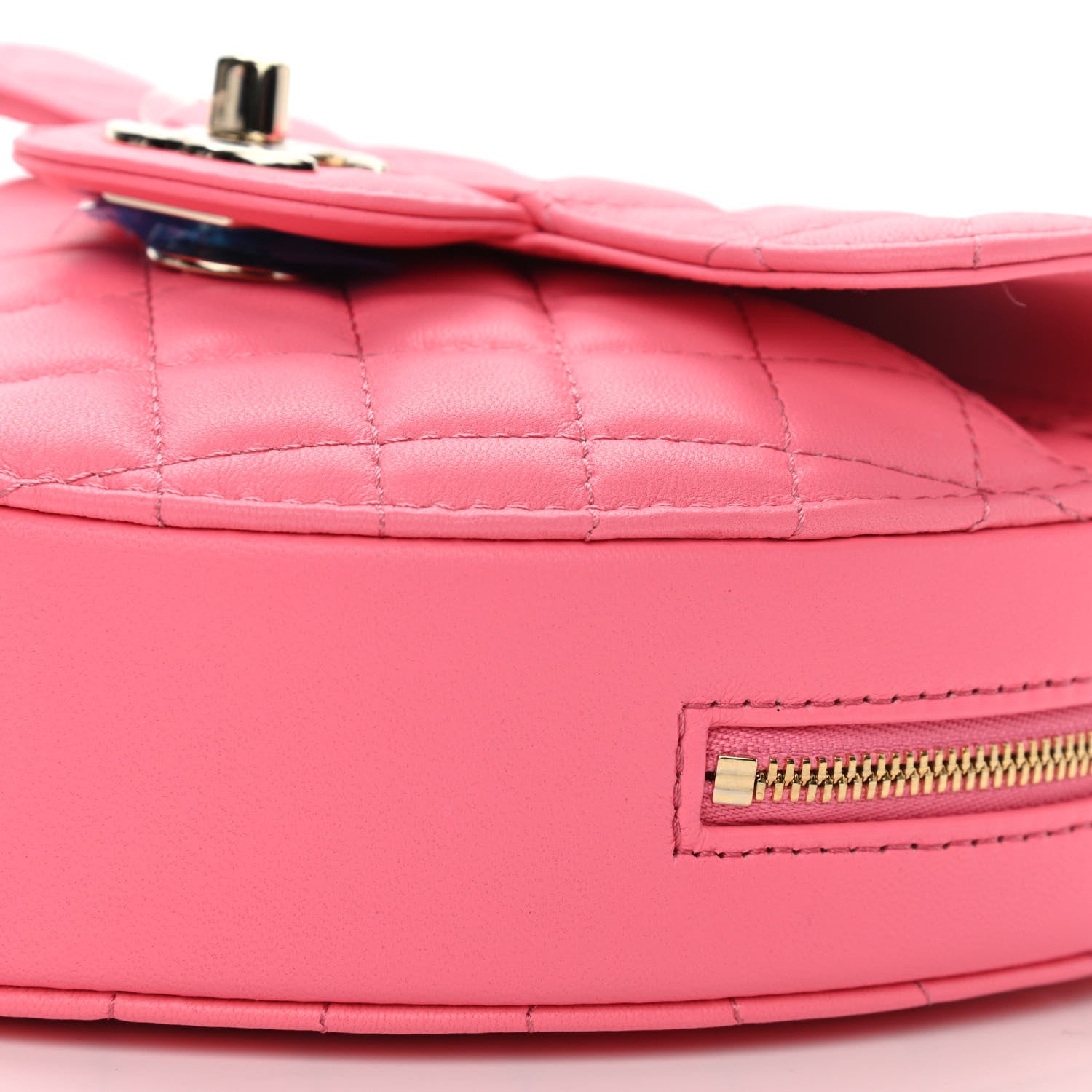 Chanel Lambskin Quilted CC In Love Heart Bag Pink 10 of 11