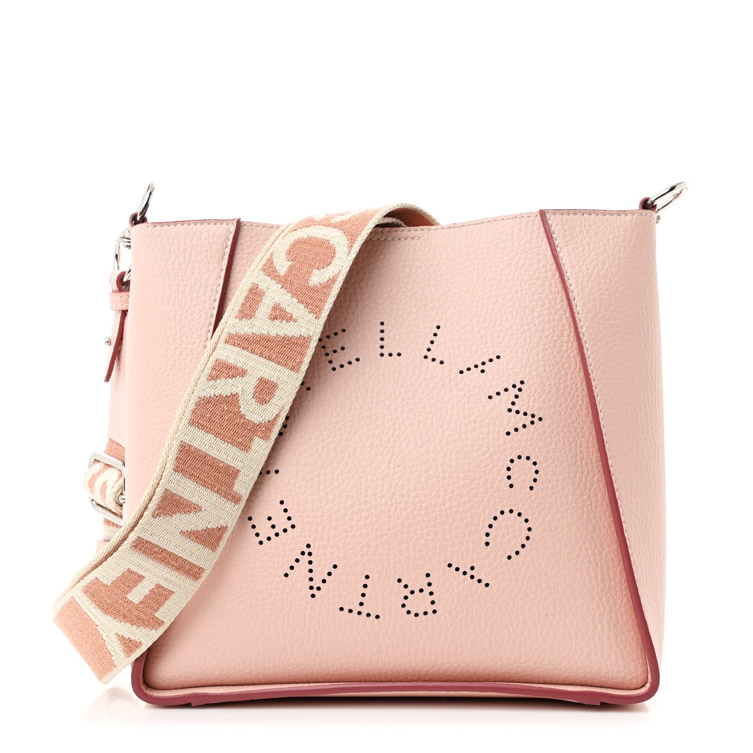 Stella McCartney Grainy Alter Mat Perforated Logo Mini Crossbody Rose Pink 1 of 12