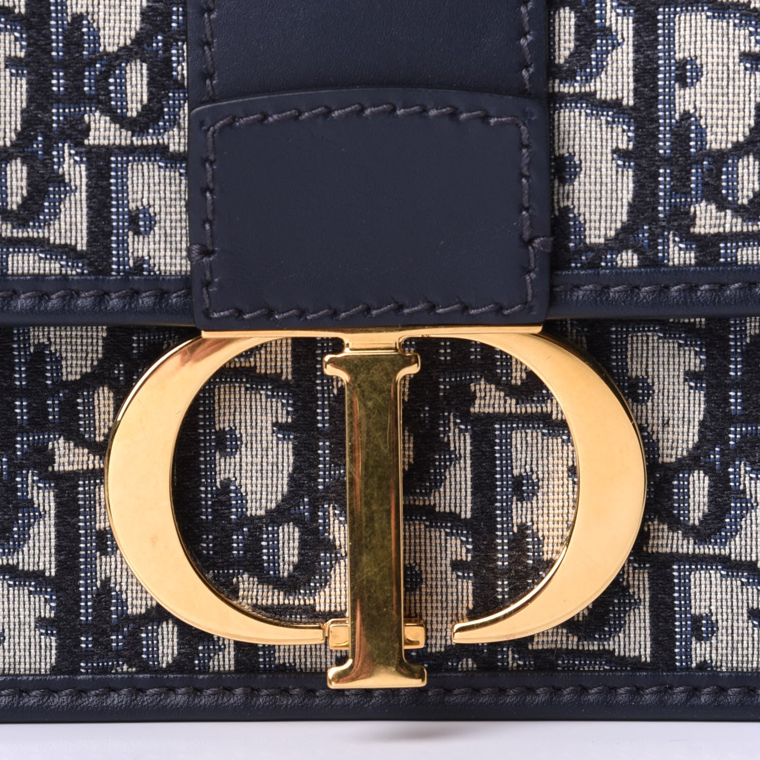 Christian Dior Oblique 30 Montaigne Flap Bag Blue 8 of 10