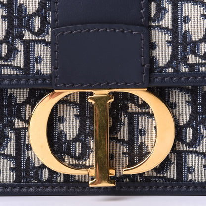 Christian Dior Oblique 30 Montaigne Flap Bag Blue 8 of 10