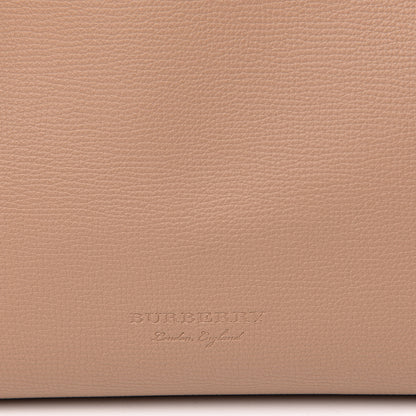 Burberry Grainy Calfskin Haymarket Check Medium Reversible Tote Camel 18 of 18