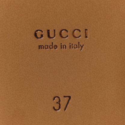 Gucci Glamour Calfskin Guccissima Womens Princetown Slippers 37 New Ivoire 8 of 11
