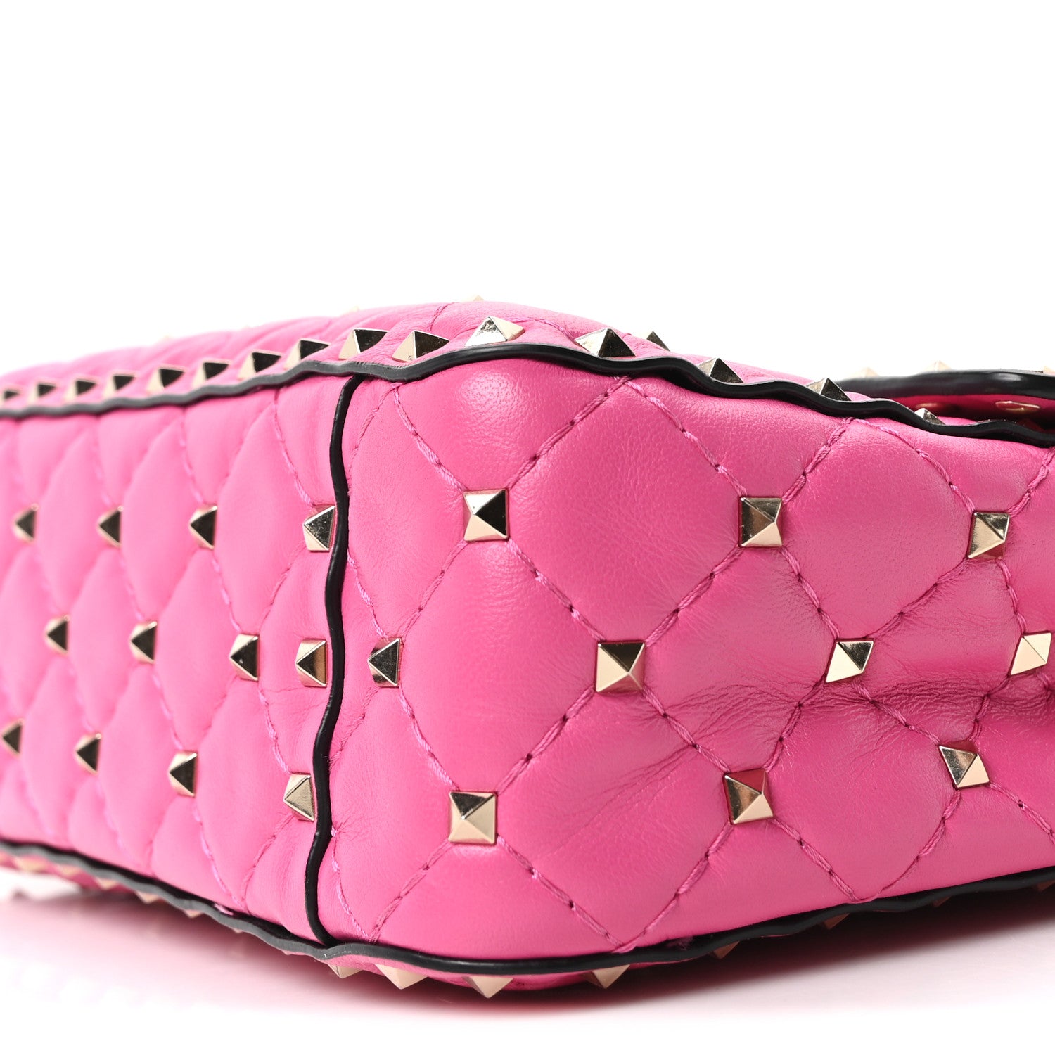 Valentino Garavani Nappa Medium Rockstud Spike Shoulder Bag Pink Orchid 9 of 9