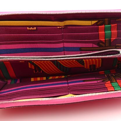 Hermes Epsom Silk'in Wallet Rose Tyrien 5 of 7