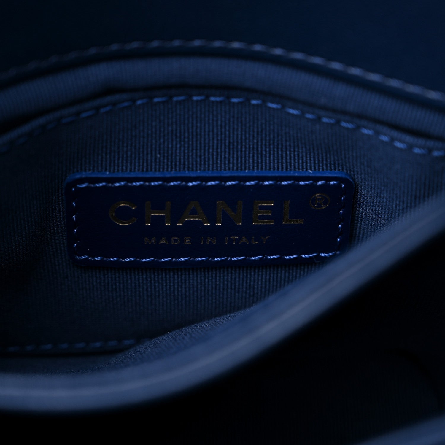 Chanel Calfskin Quilted Pearl Jewel Chain Flap Navy 6 of 10