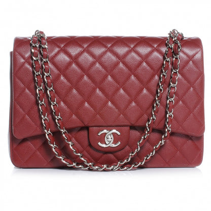 Chanel Caviar Quilted Maxi Double Flap Red 1 of 8
