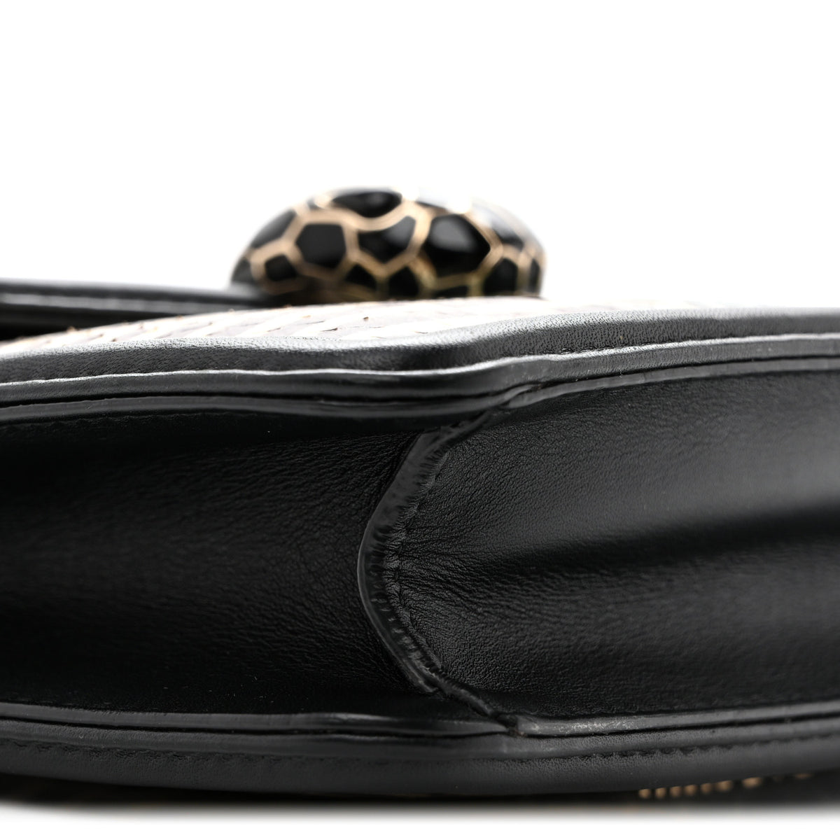 Calfskin Snakeskin Serpenti Forever Crossbody Bag Blue Black Multicolor