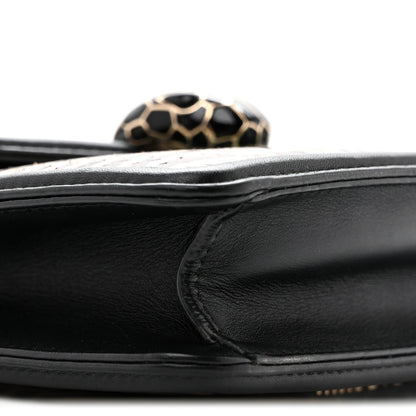 Bulgari Calfskin Snakeskin Serpenti Forever Crossbody Bag Blue Black Multicolor 8 of 12