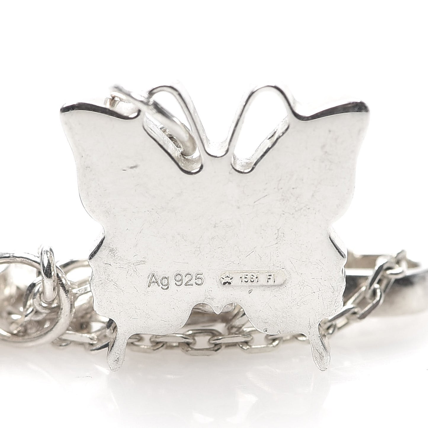 Sterling Silver Trademark Heart Butterfly Bracelet