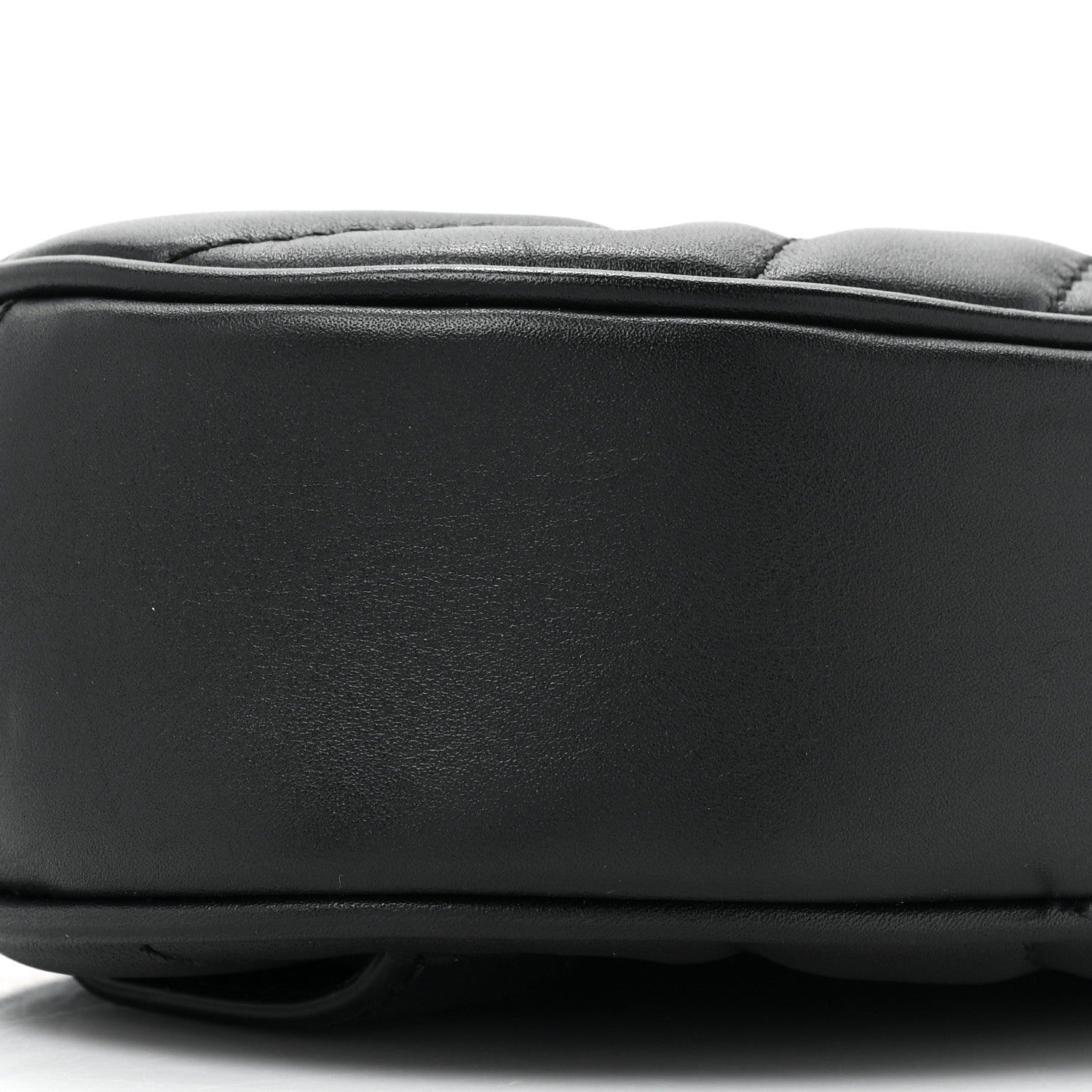 Gucci Calfskin Matelasse GG Marmont Belt Bag 85 34 Black 9 of 10
