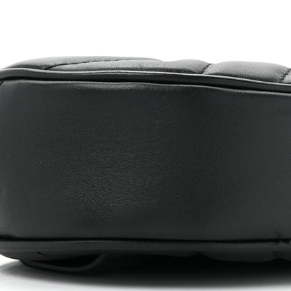 Gucci Calfskin Matelasse GG Marmont Belt Bag 85 34 Black 9 of 10
