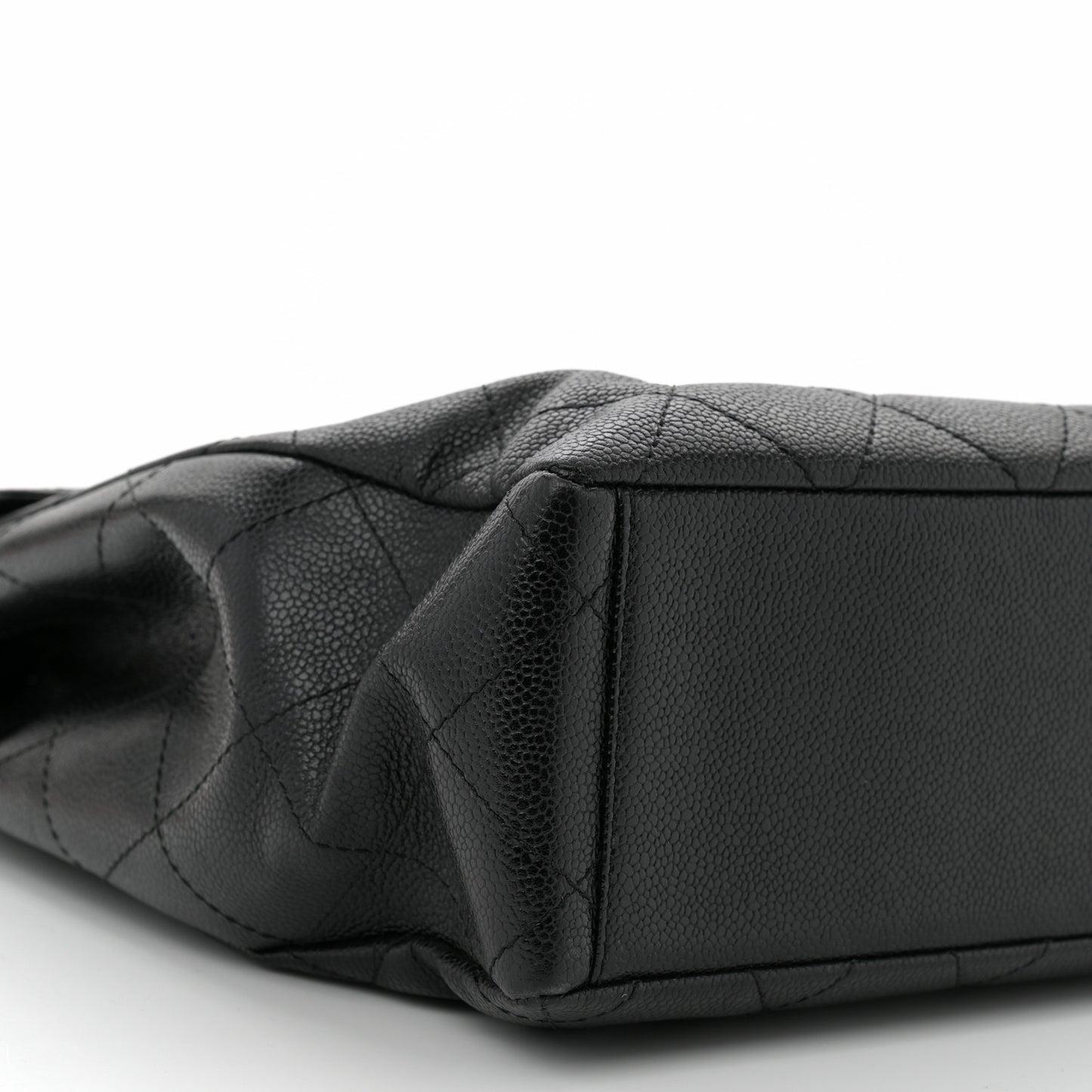 Caviar Quilted Single Flap Black