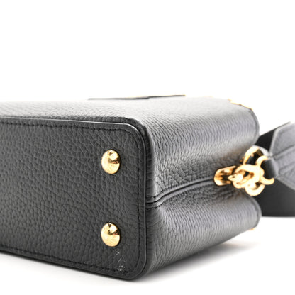 Louis Vuitton Taurillon Embellished Flower Crown Capucines Mini Black 9 of 9