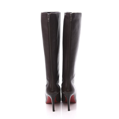 Christian Louboutin Calfskin 85 Knee High Boot 35 Dark Brown 6 of 10