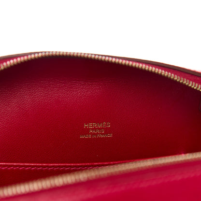 Hermes Tadelakt Mini Pochette Maxibox Rouge Vif 6 of 8