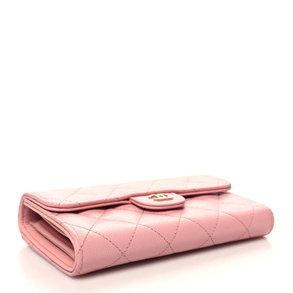 Chanel Caviar Quilted Medium Flap Wallet Pink 4 of 11