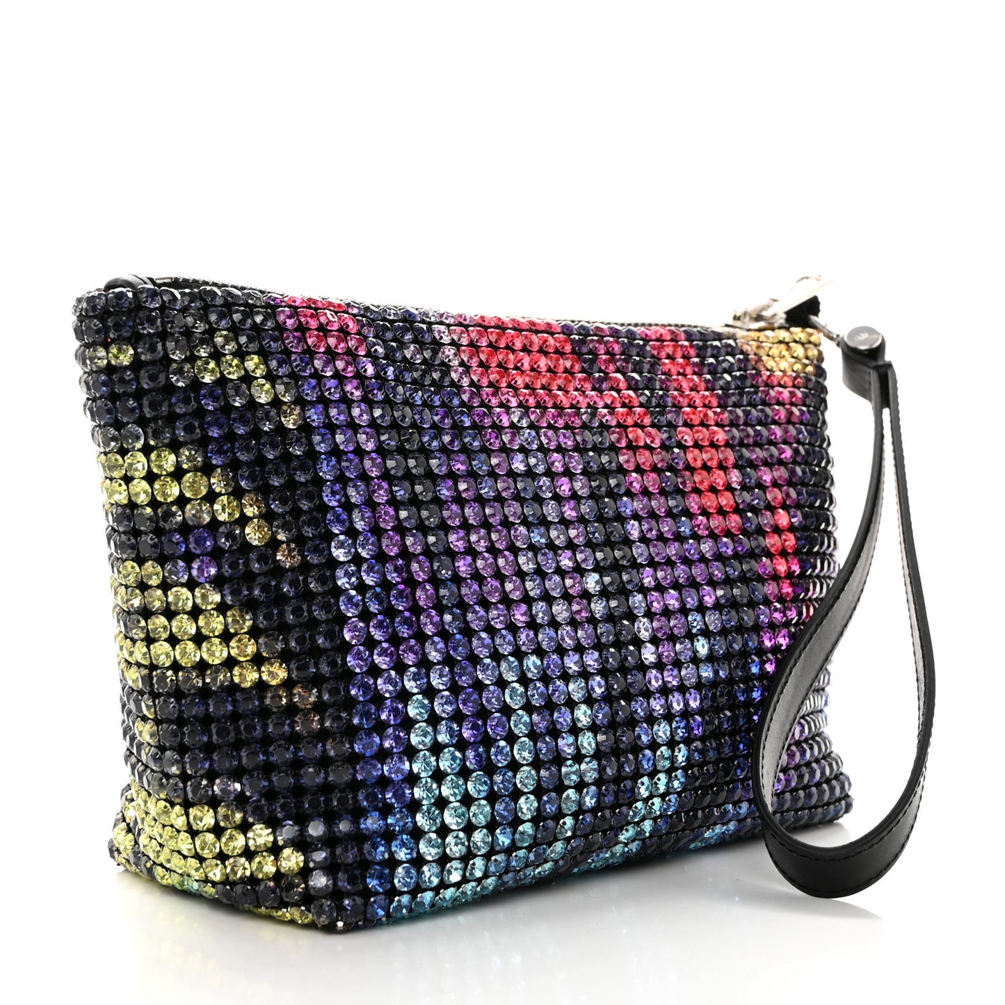 Mesh Crystal Rhinestone Heiress Clutch Multicolor