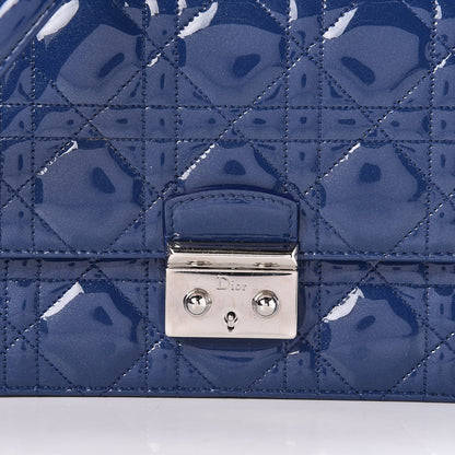 Christian Dior Patent Cannage Miss Dior Promenade Pouch Blue 9 of 11