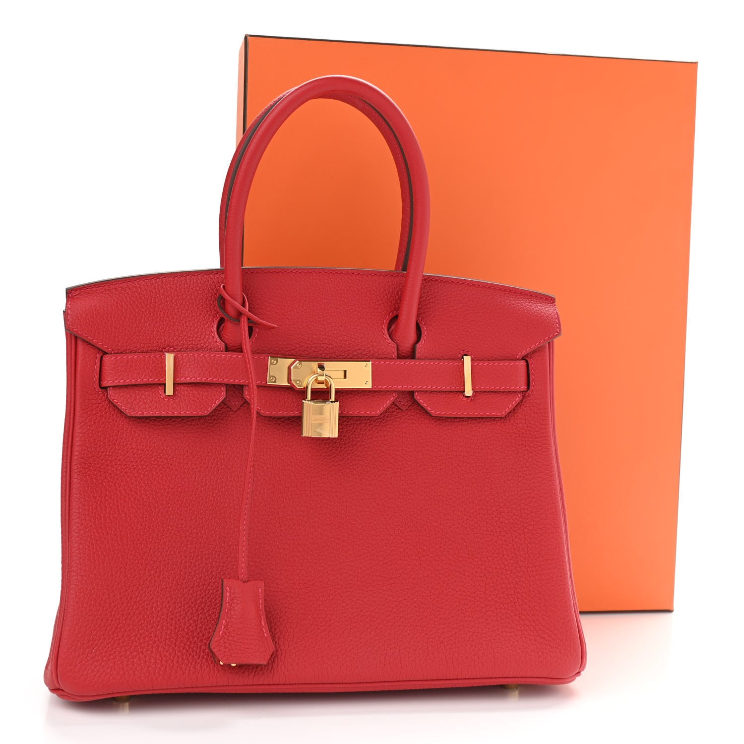 Hermes Togo Birkin 30 Rouge Casaque 11 of 11