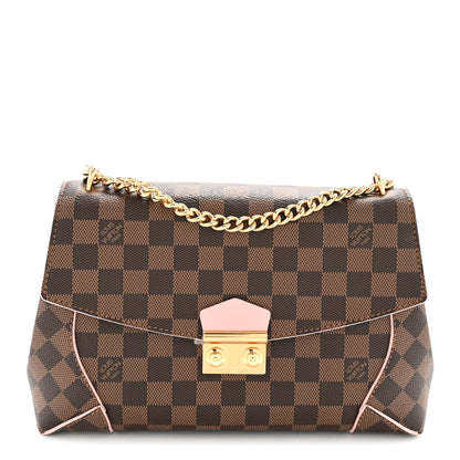 Louis Vuitton Damier Ebene Caissa Clutch Rose Ballerine 1 of 11