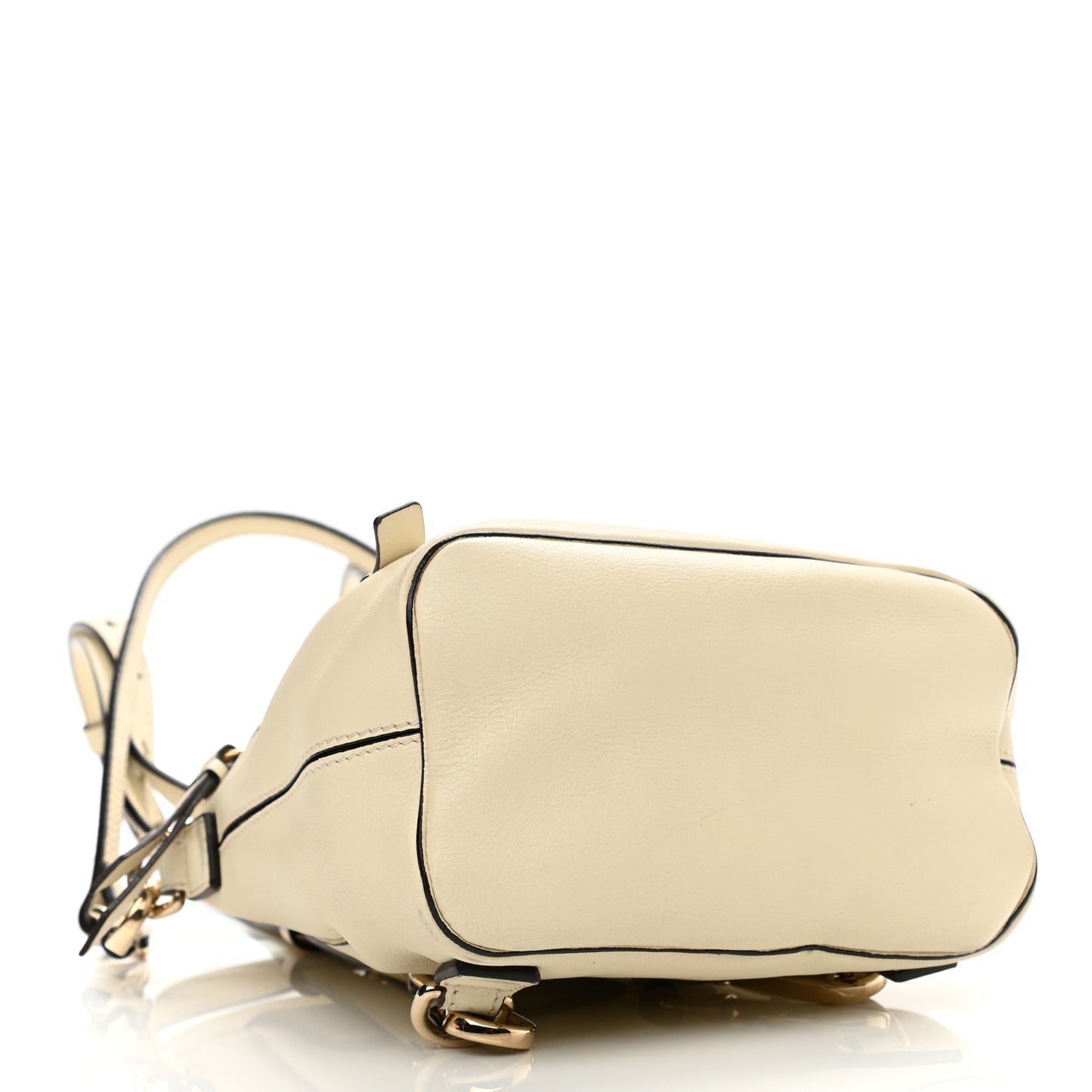 Suede Calfskin Mini Faye Backpack Off White