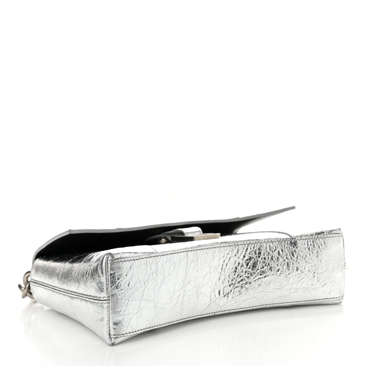 Balenciaga Metallic Calfskin Downtown Chain Shoulder Bag XS Silver 4 of 15