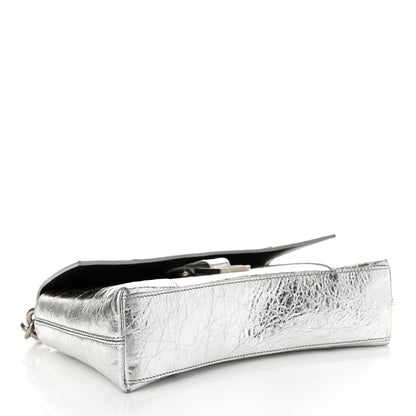 Balenciaga Metallic Calfskin Downtown Chain Shoulder Bag XS Silver 4 of 15