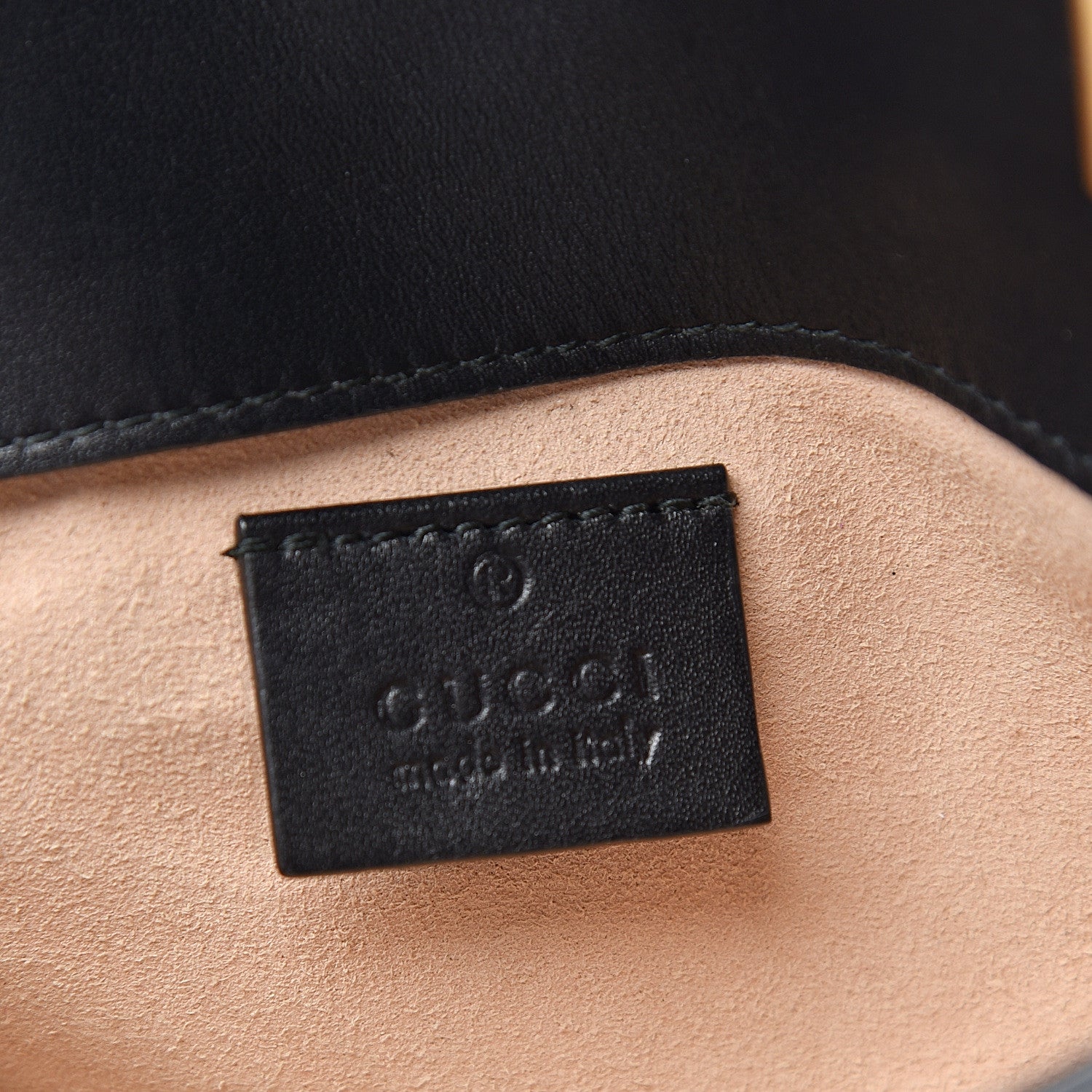 Gucci Calfskin Matelasse Super Mini GG Marmont Shoulder Bag Black 5 of 9