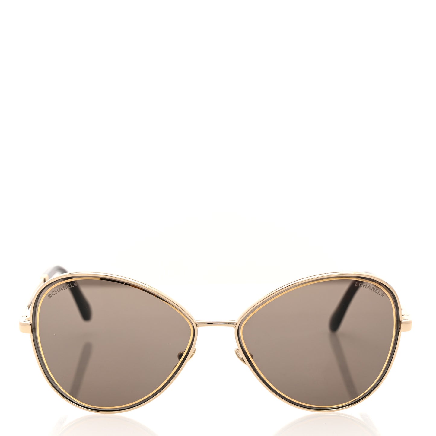 Metal Frame CC Sunglasses 4266 Gold