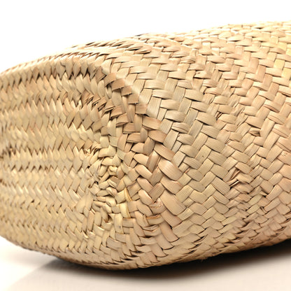 Celine Raffia Calfskin Triomphe Medium Panier Tan 9 of 9