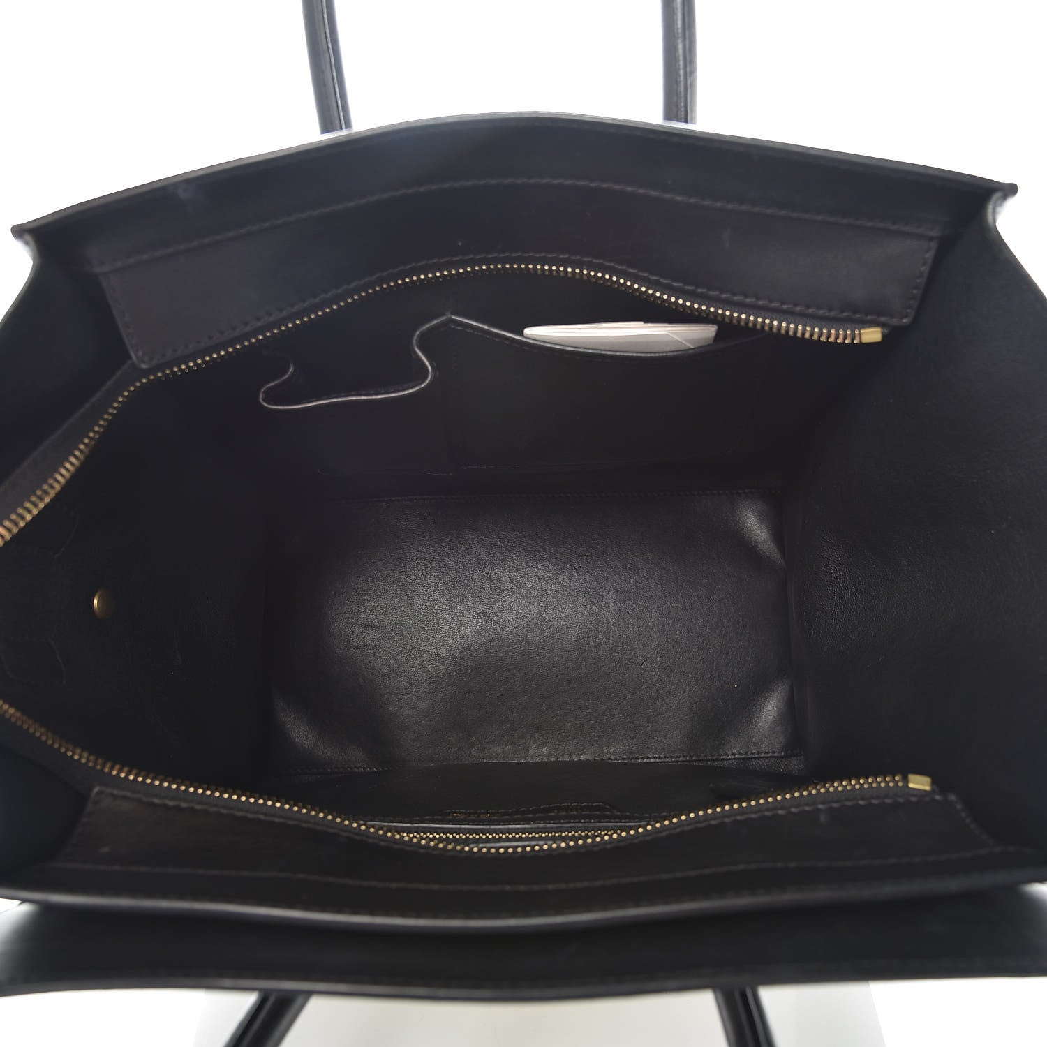 Celine Smooth Calfskin Shrunken Lambskin Mini Bi-Color Luggage Black White 5 of 14
