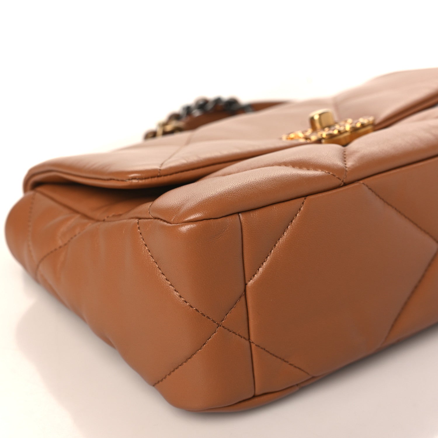 Chanel Lambskin Quilted Medium Chanel 19 Flap Brown 8 of 10