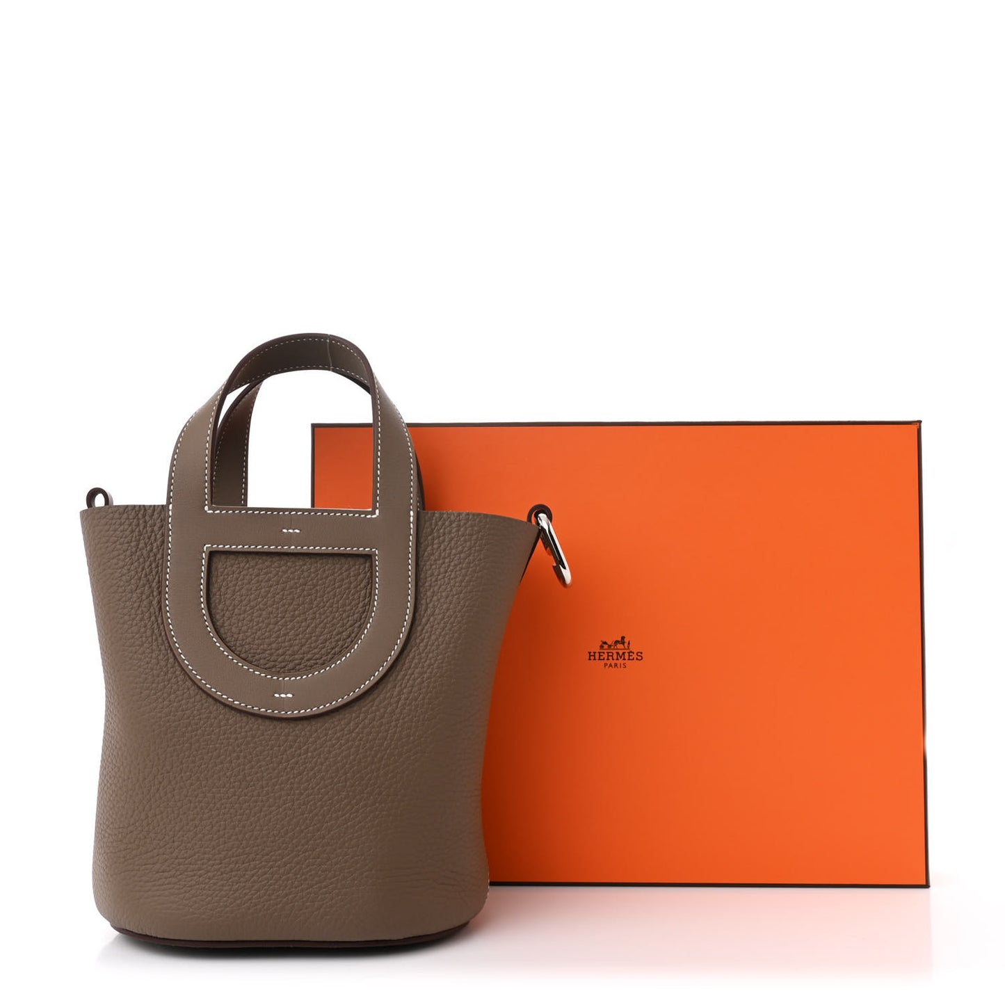 Taurillon Clemence Swift In-The-Loop 18 Bag Etoupe
