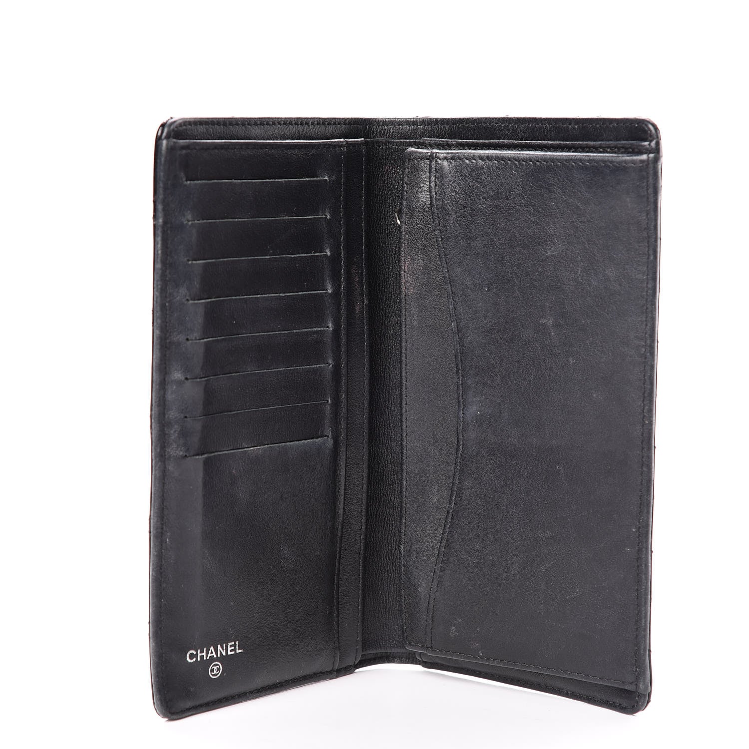 Chanel Patent Quilted Yen Wallet Black 5 of 16