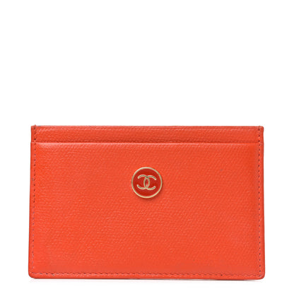 Chanel Caviar CC Button Card Holder Case Off Orange 1 of 6