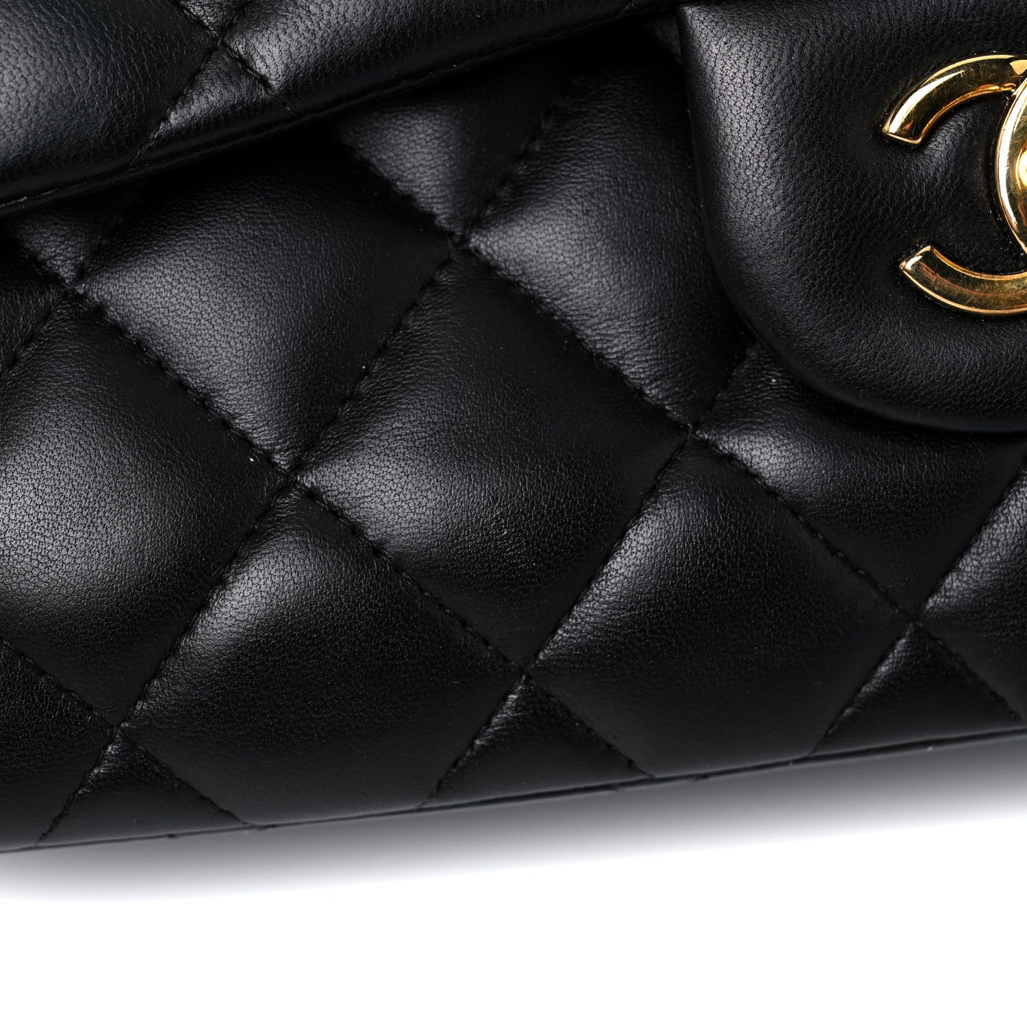 Chanel Lambskin Quilted Jumbo Double Flap Black 15 of 16