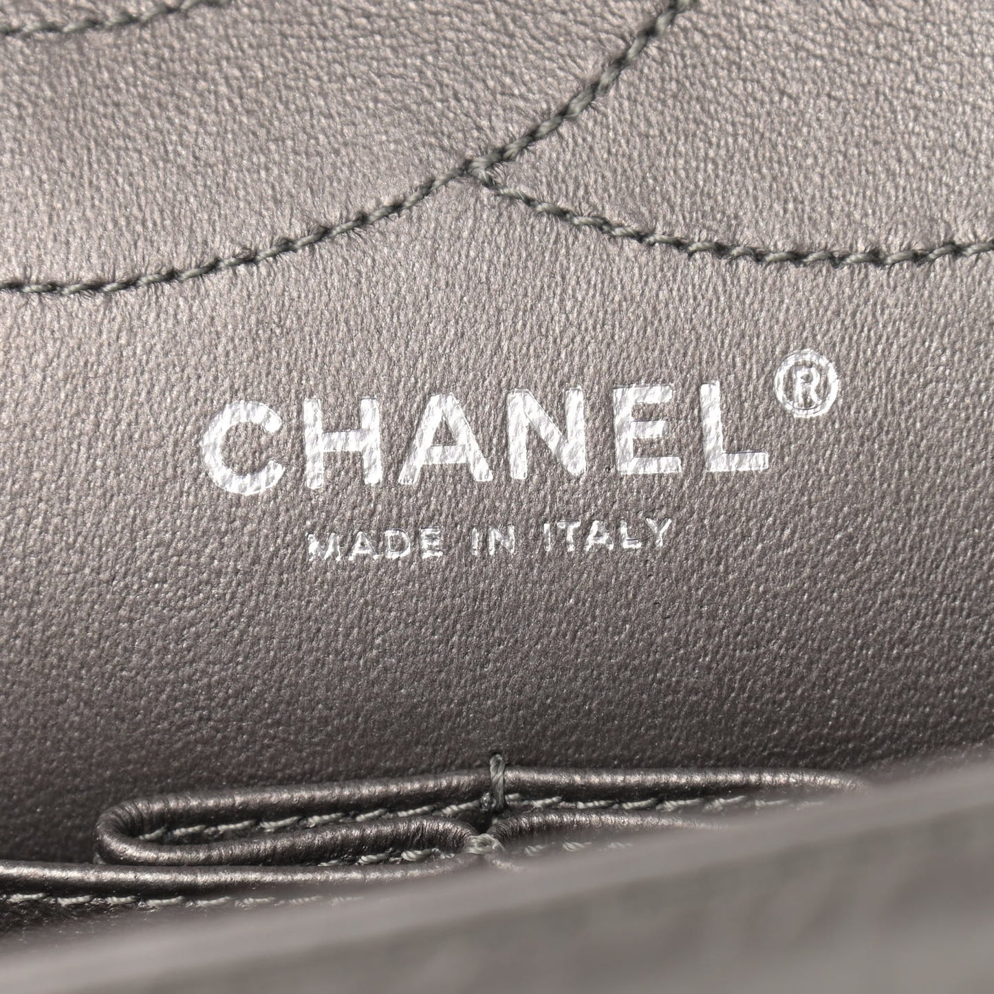 Metallic Aged Calfskin Quilted 2.55 Reissue 226 Flap Silver