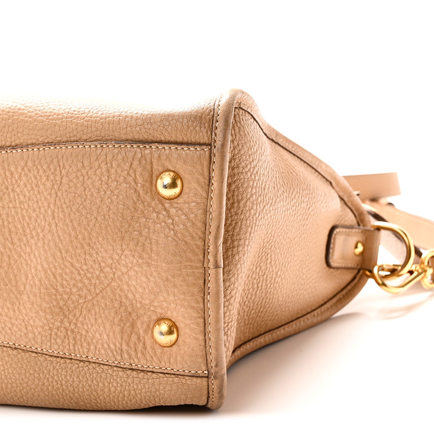 Vitello Daino Shopping Satchel Caramel