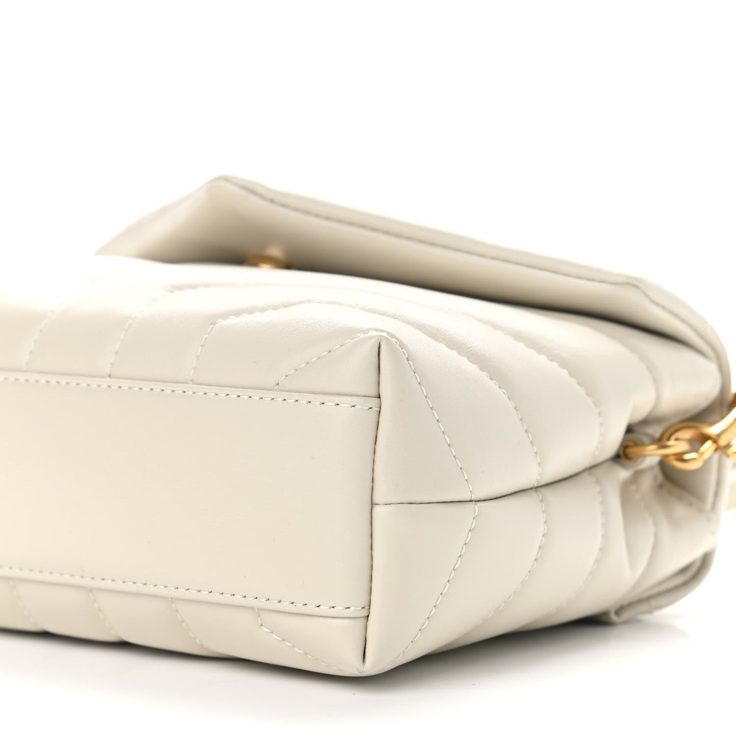 Calfskin Y Quilted Monogram Toy Loulou Crossbody Bag Ivory