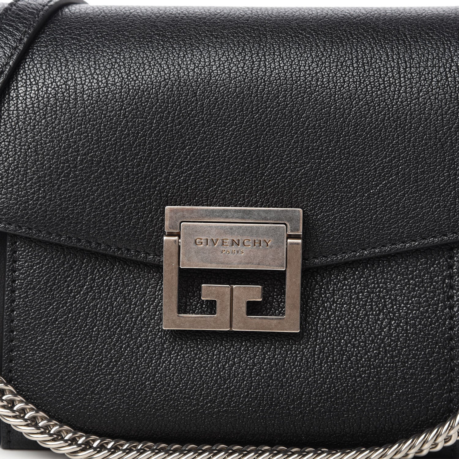 Givenchy Sugar Goatskin Small GV3 Shoulder Bag Black 9 of 9