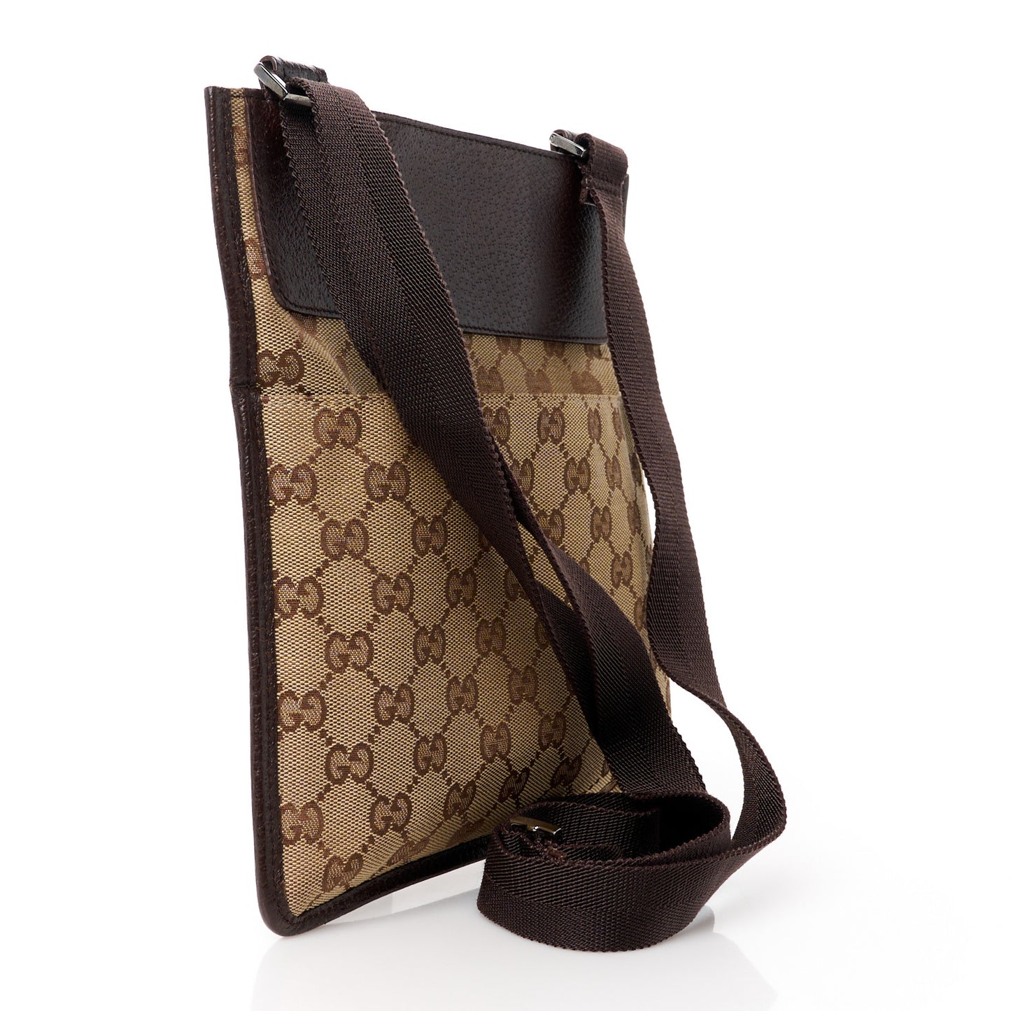 Monogram Messenger Crossbody Bag Dark Brown