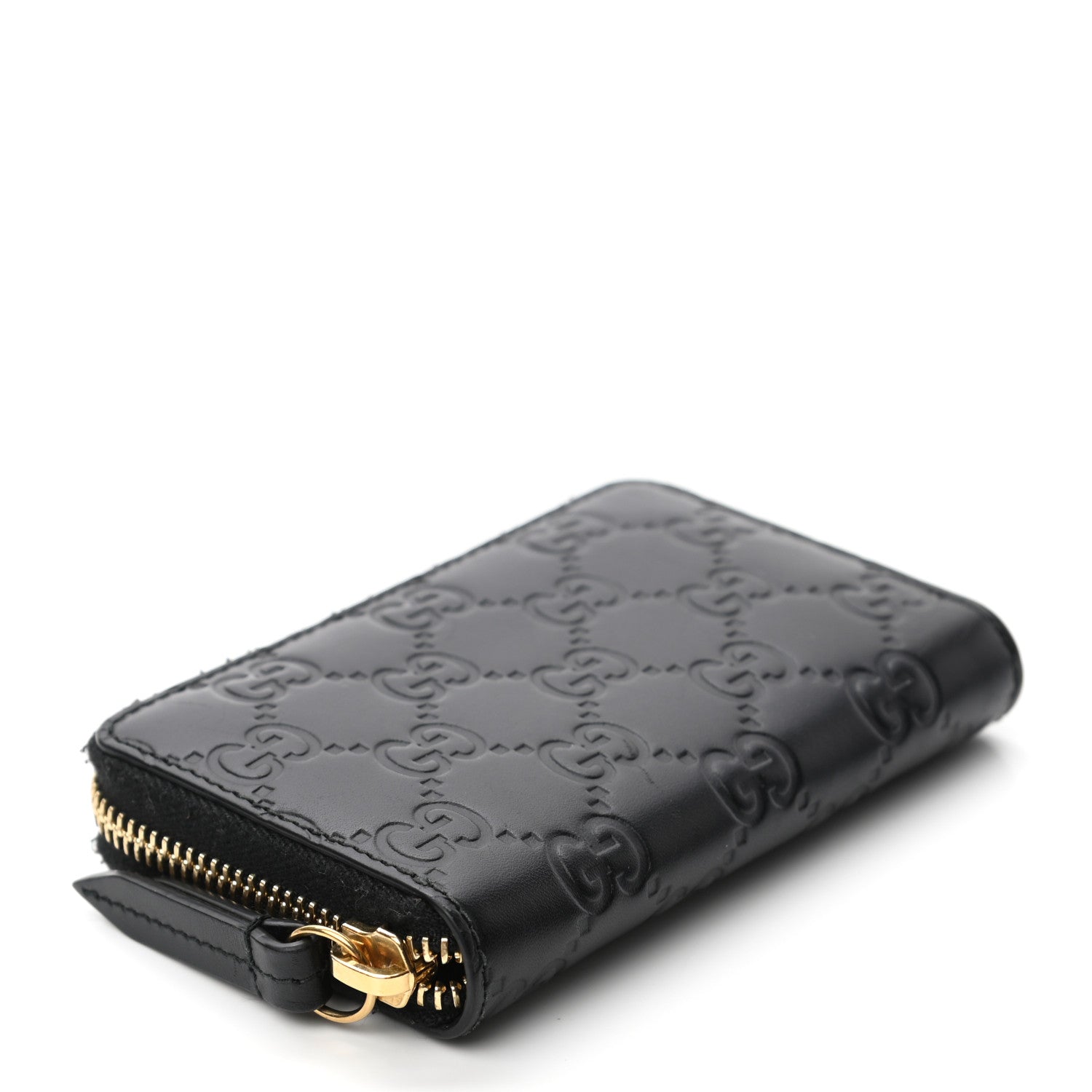 Gucci Guccissima Zip Around Card Case Black 4 of 6