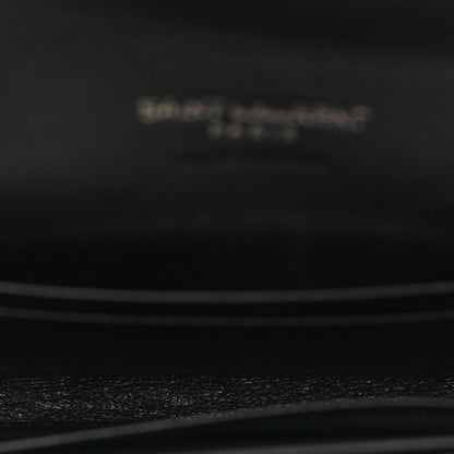 Saint Laurent Patent Glitter Striped Wallet Black Silver 4 of 6