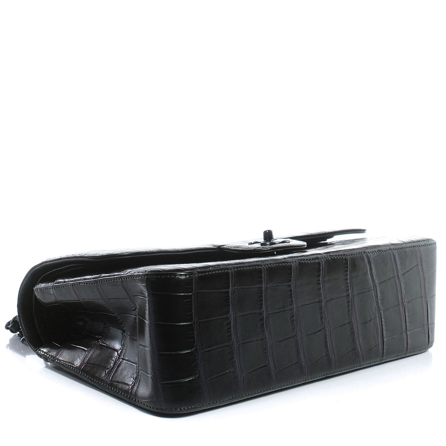 Chanel Alligator Jumbo Double Flap Purple 4 of 9
