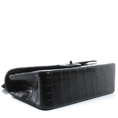 Chanel Alligator Jumbo Double Flap Purple 4 of 9