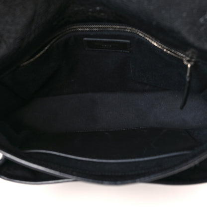 Saint Laurent Crinkled Calfskin Matelasse Monogram Medium Niki Chain Satchel Black 5 of 9