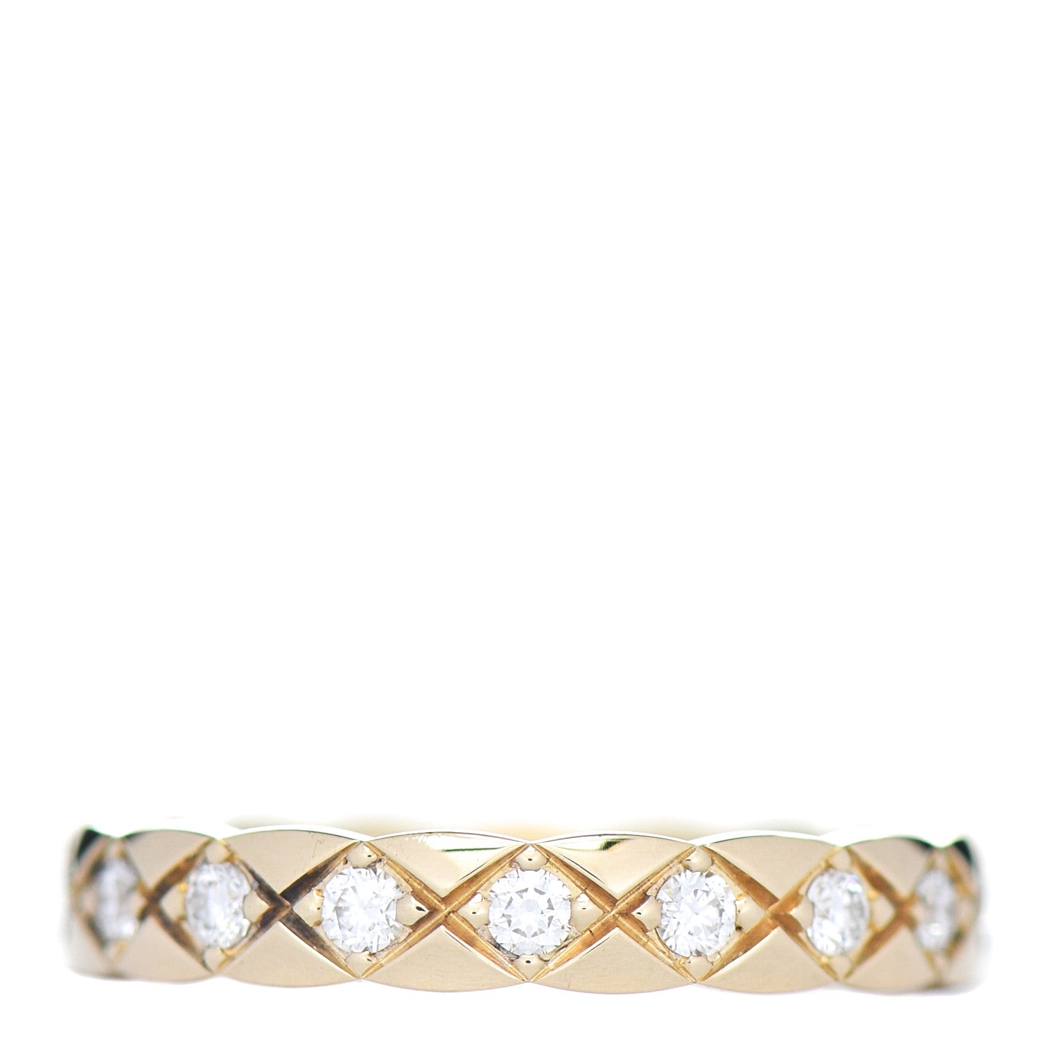 Chanel 18K Yellow Gold Diamond Mini Coco Crush Ring 48 4.5 3 of 5