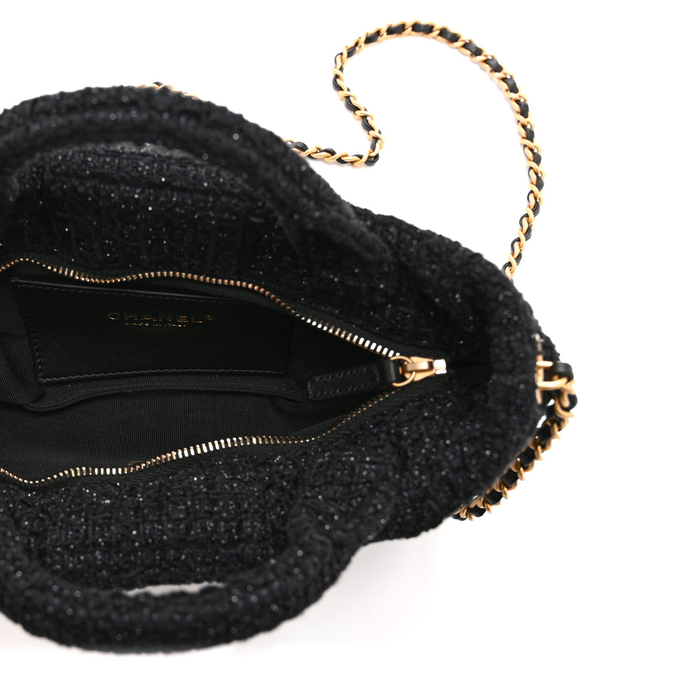 Chanel Tweed Quilted Mini Bow Bag Black 1992863 – FASHIONPHILE