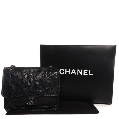 Chanel Aged Crumpled Calfskin Vintage Small Flap Black 4 of 9