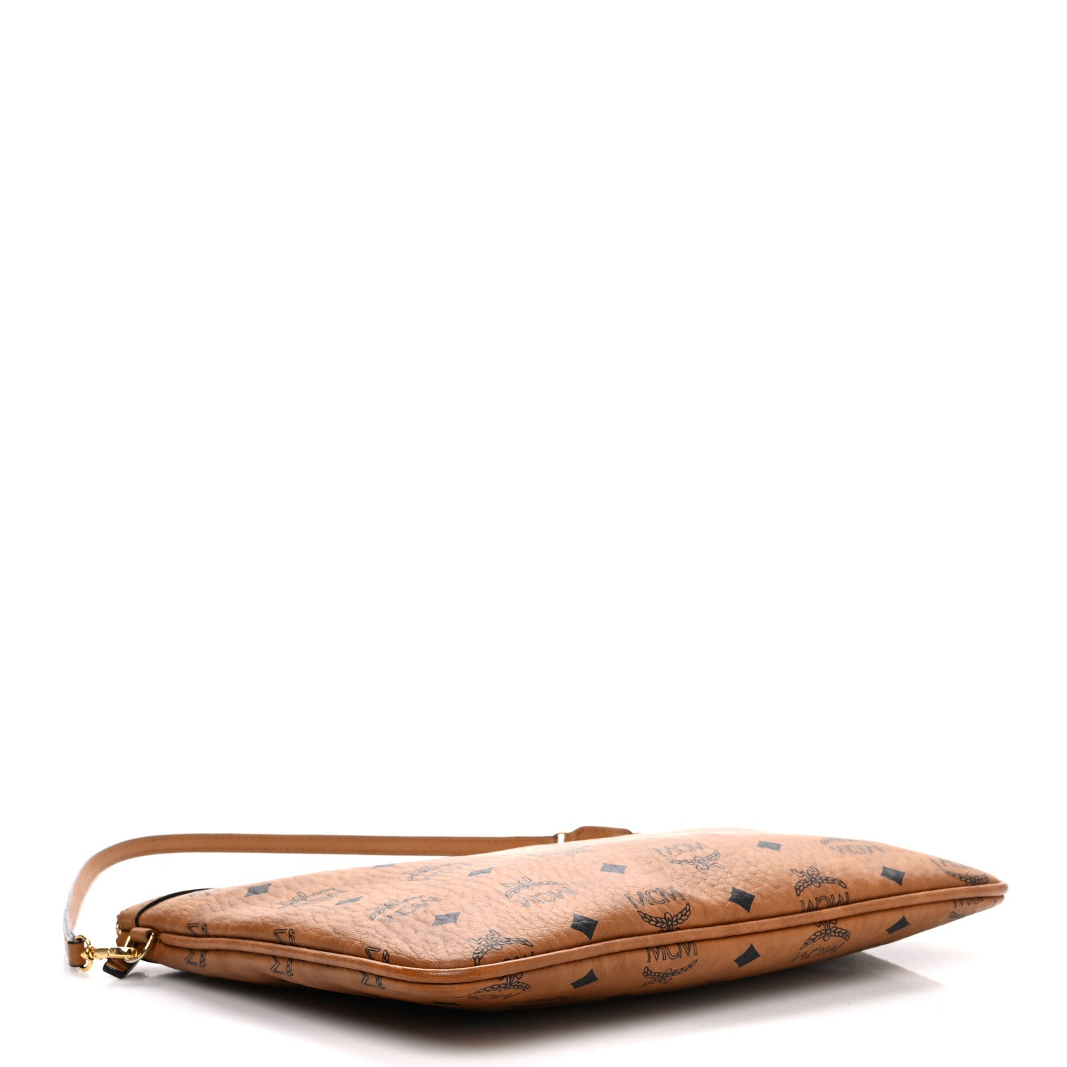 MCM Visetos Medium Stark Wristlet Pouch Cognac 4 of 10